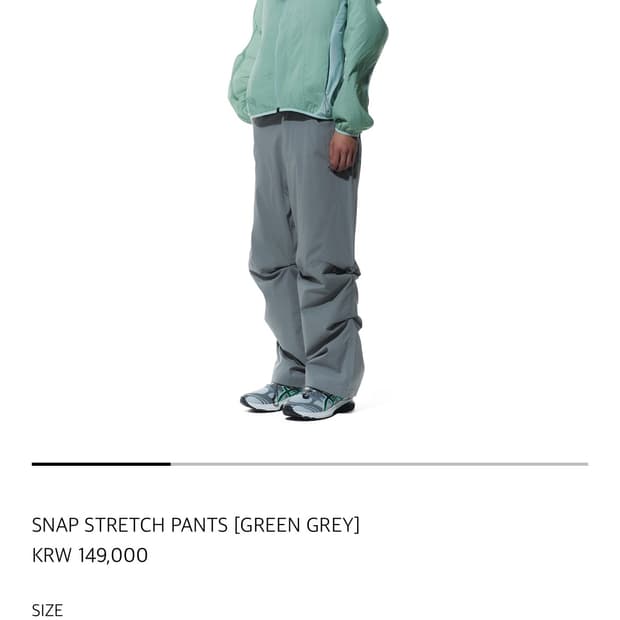 산산기어 SNAP STRETCH PANTS [GREEN GREY]