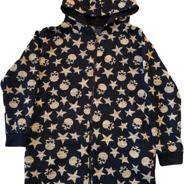 해골패턴 Y2K 갸루스타일 후드집업