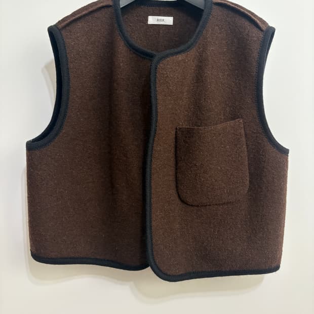 리에르 RIER / 워커 울 베스트 브라운 / XL