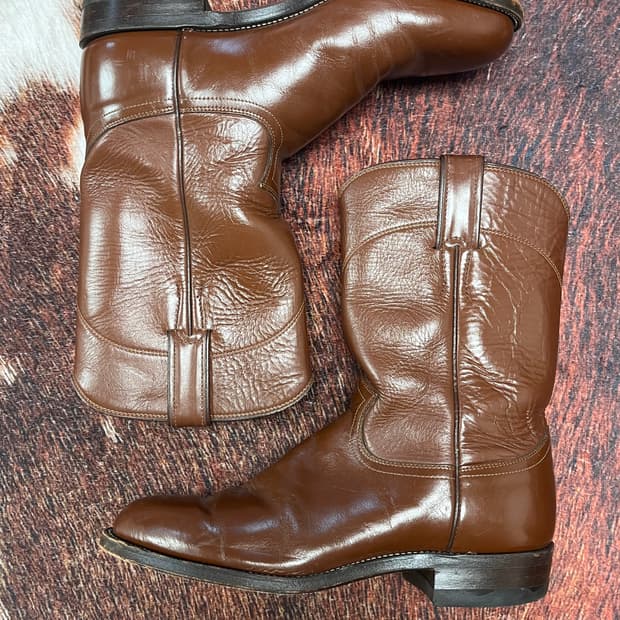 [250] 저스틴 Justin 브라운 웨스턴 페코스 부츠