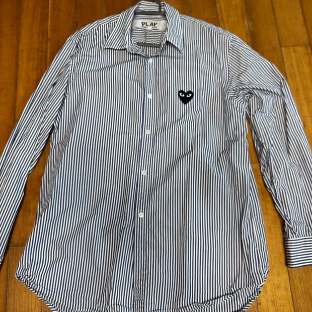 꼼데가르송 스트라이프 셔츠