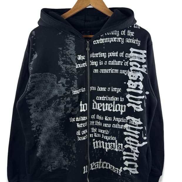 JPN 펑크 Y2K 레터링 후드집업1836