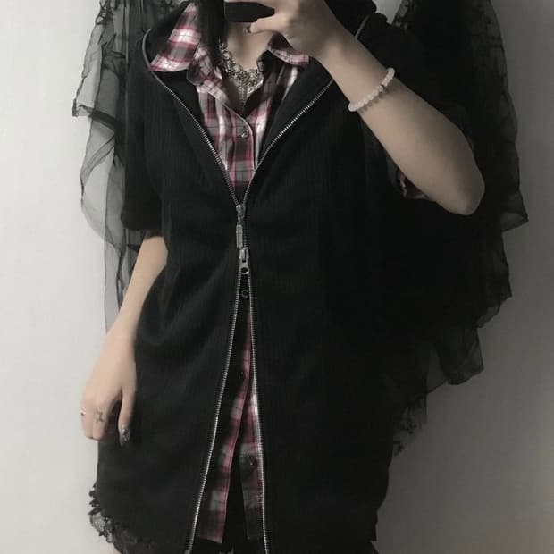펑크 y2k 셔츠 후드집업 일본빈티지