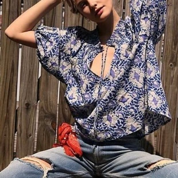 [Free People] Willow Printed Blouse
