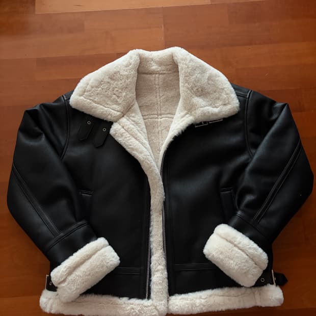 도프제이슨 하이넥 레더 무톤 자켓 m