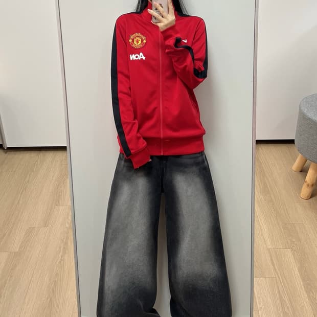 나이키 맨체스터 유나이티드 AON 레드 트랙탑 져지