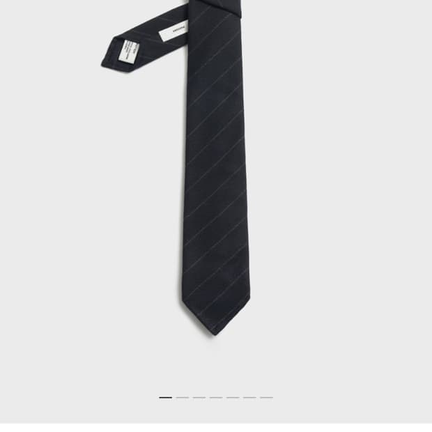 포터리 클래식 슬림 타이 네이비스트라이프