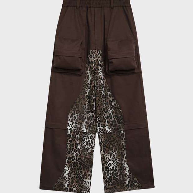 하우스네버다이즈 레오파드 브라운 팬츠