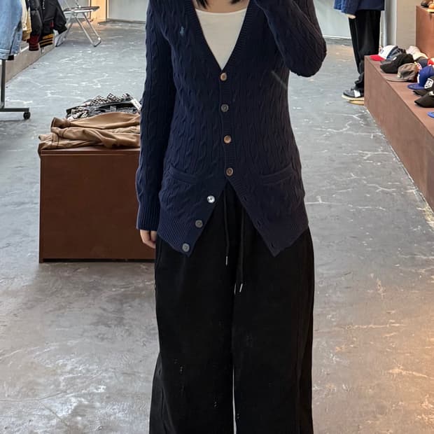 폴로 랄프로렌 우먼스 꽈배기 가디건 H1325