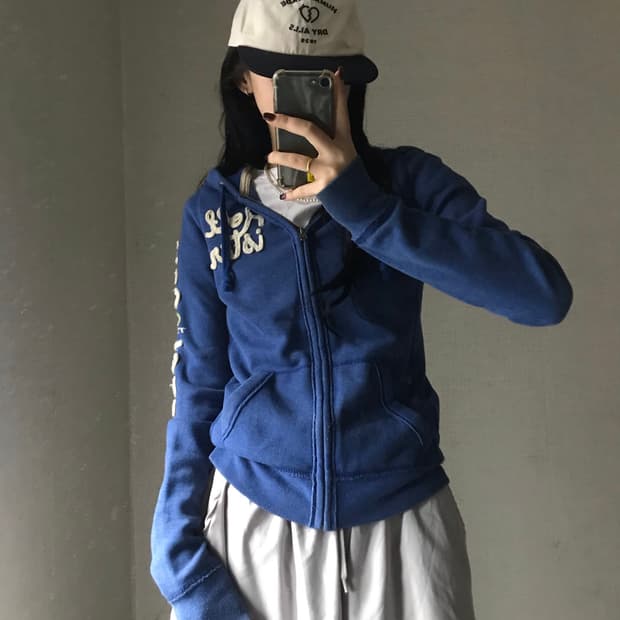 홀리스터 딱붙핏 후드집업