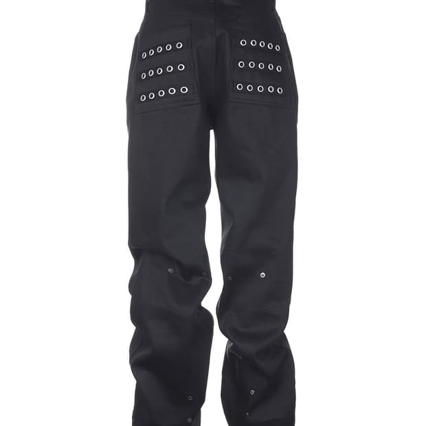 비엑세스 Eyelet Button Black Jeans 사이즈0