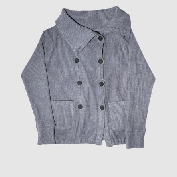 인앤양하모니 더블 버튼 가디건 grey