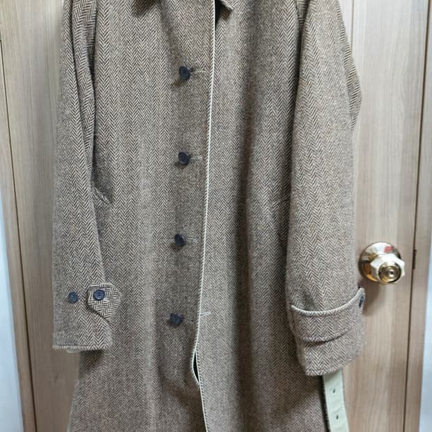 폴로 헤링본 리버시블 발마칸코트