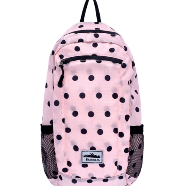 하이산 도트 백팩 핑크