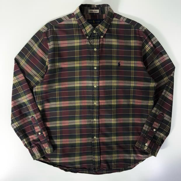 Polo  폴로 랄프로렌 자수 코튼 타탄체크 셔츠