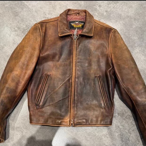 Harley-Davidson 빈티지 RBC 헤비 카우하이드 레더 자켓