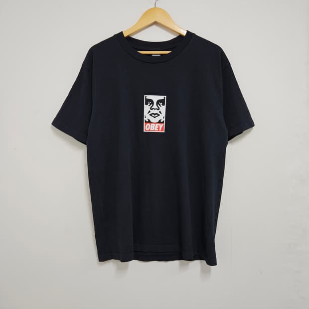 오베이 반팔티셔츠 블랙 M 100