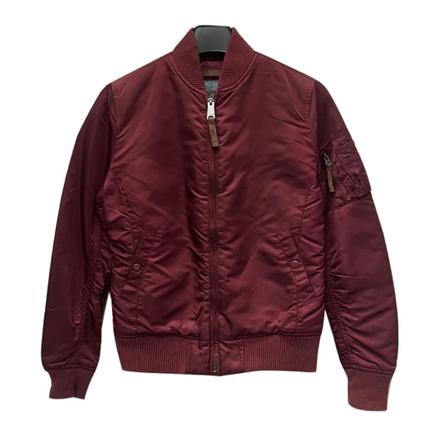 알파인더스트리 MA-1 플라이트 버건디 자켓 M