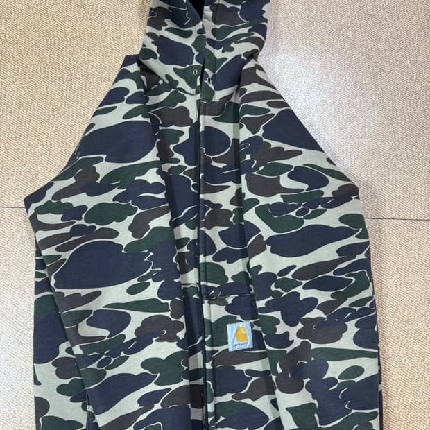 칼하트 카모 후드집업