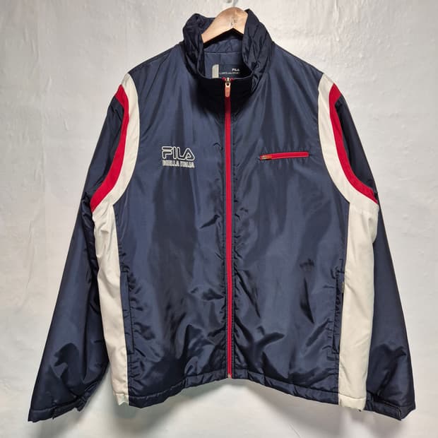 105 휠라 올드스쿨 네이비 바람막이 자켓 XL사이즈(상태A급)