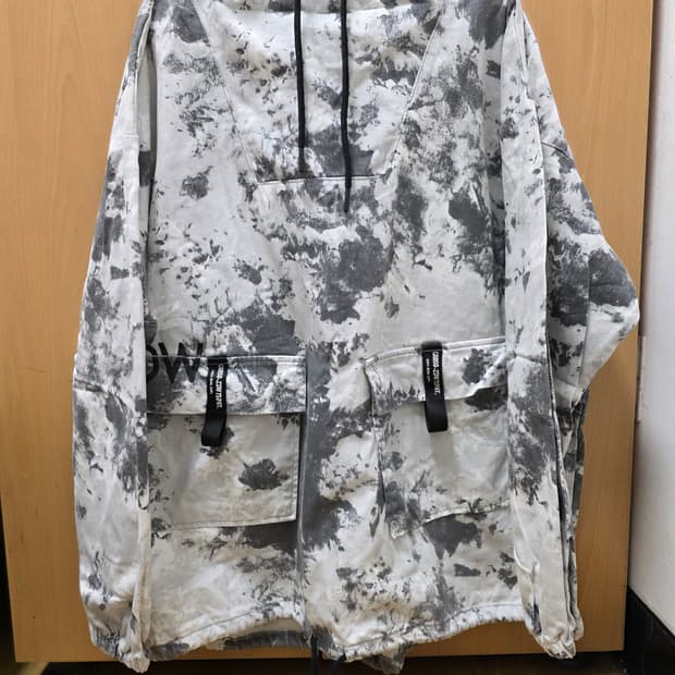 자라 오버핏 스노우 카모 아노락 자켓 XL