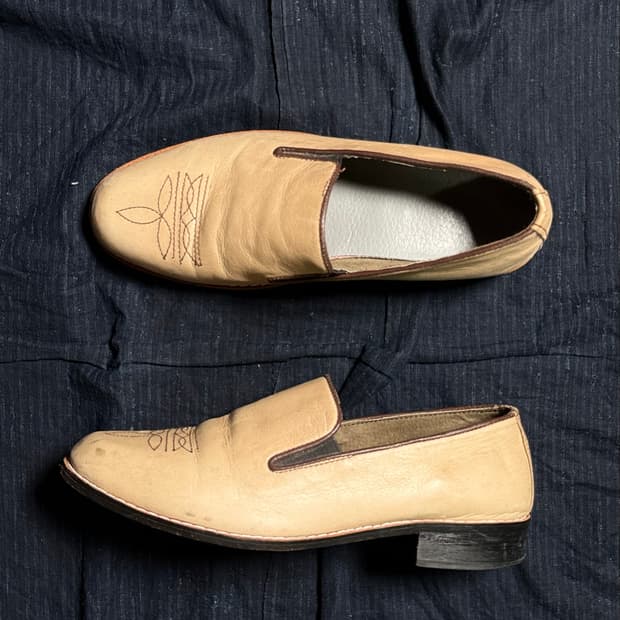 Bespoke 웨스턴자수 레더 로퍼 270-280