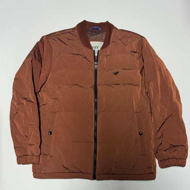 헨리코튼 구스다운 경량 패딩 점퍼 M ~ L 주황