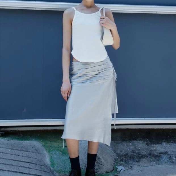 에토스 ethos 레이어드 스커트 치마 LAYEREDSTRAP SKIRT