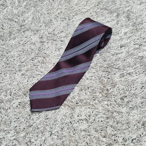 에르메네질도제냐Zegna 사선 패턴 넥타이 Free - N35