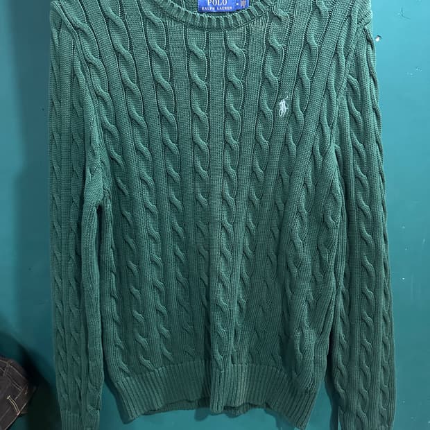 폴로 꽈베기니트 그린M