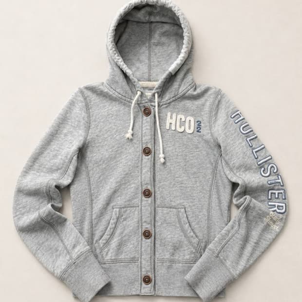 Hollister 홀리스터 그레이 후드 자켓