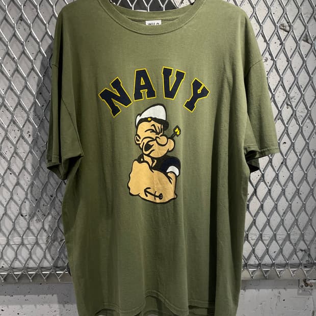 와일드동키 뽀빠이 NAVY 캐릭터 반팔티