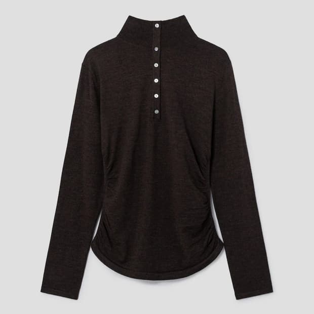 띠어리 리갈울 헨리풀오버니트 / 브라운