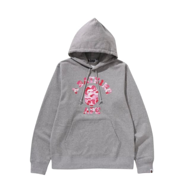 베이프 ABC 카모 컬리지 풀오버 후드 그레이