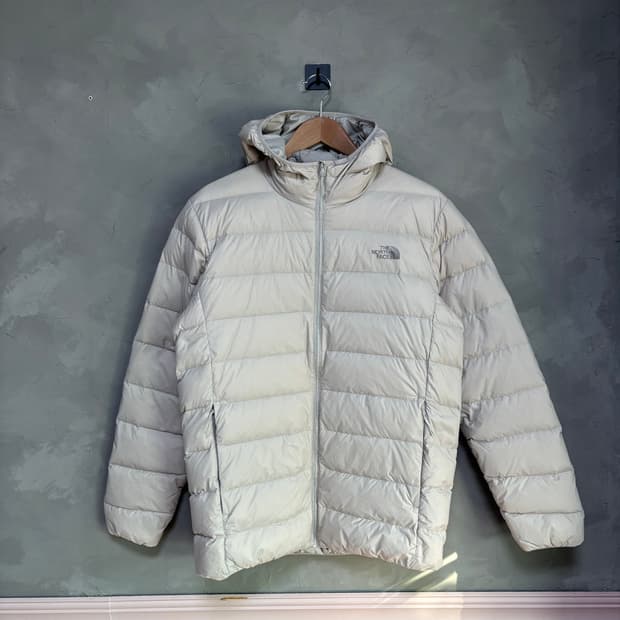 노스페이스 버몬트 구스다운 경량 패딩 샌드 화이트