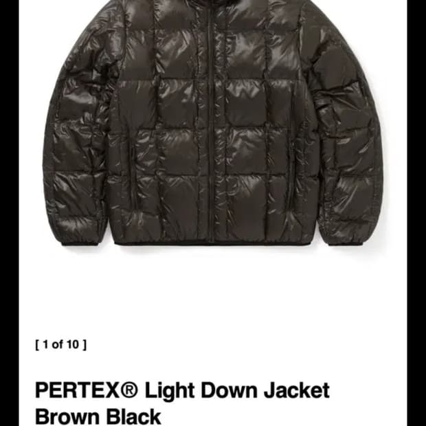 thisisneverthat 라이트 다운 자켓 브라운 (L) 새상품