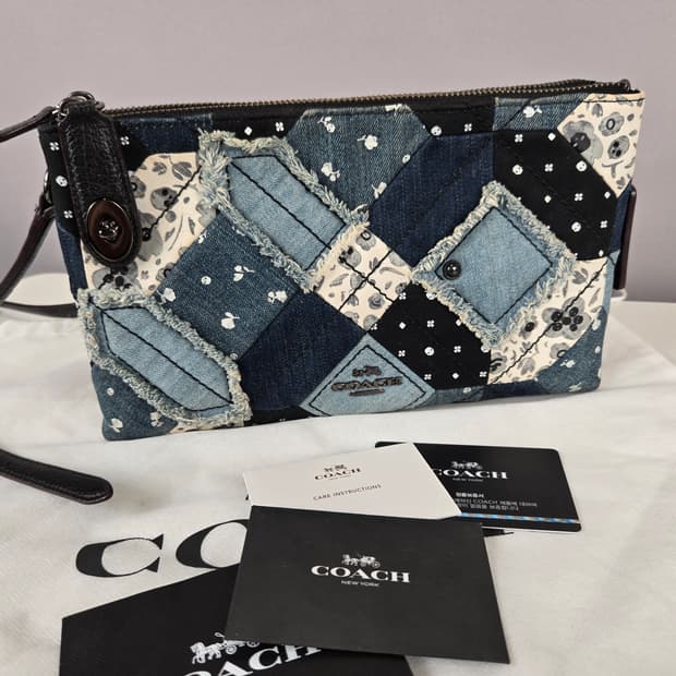 COACH 코치 데님 패치워크 투웨이 크로스백 가방 정품