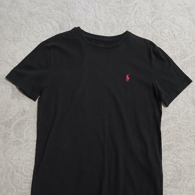폴로 랄프로렌 블랙 반팔 티셔츠 S
