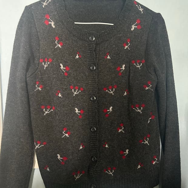 빈티지 체리 가디건