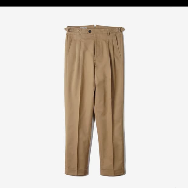 반츠 BTS 코튼 투턱 팬츠 카키, 치노팬츠, bants 슬랙스