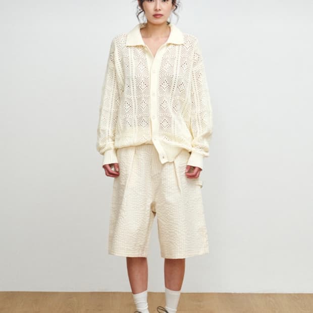 플리즈프로젝트 CROCHET CARDIGAN(IVORY)