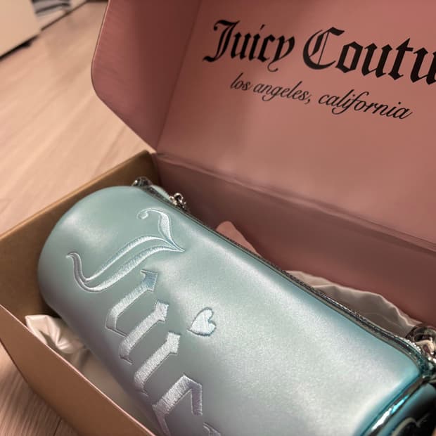 미사용) 쥬시꾸뛰르 y2k 스카이블루 숄더백