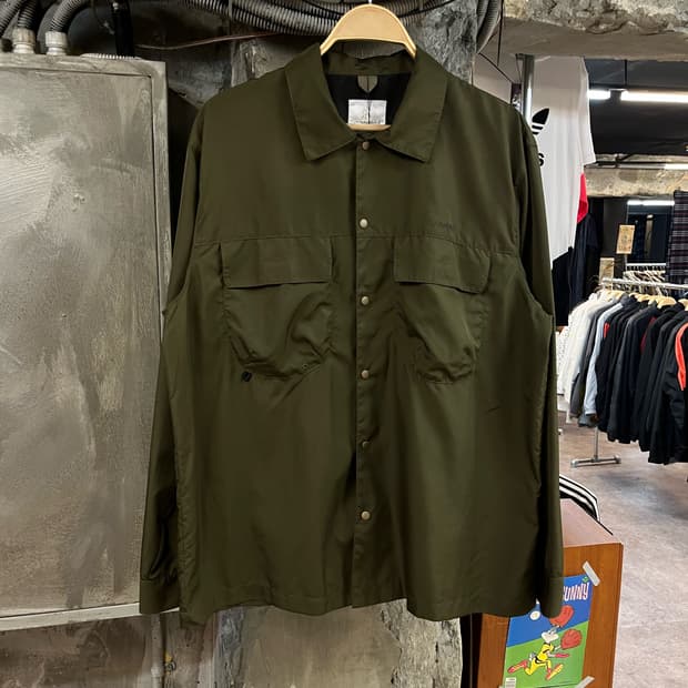 그라미치 라이트 립스톱 유틸리티 셔츠 카키 XL #csz1790