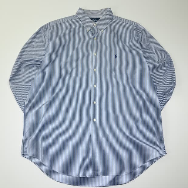 CL660 2XL 폴로 90s 홍콩판 블루 스트라이프 셔츠 남방