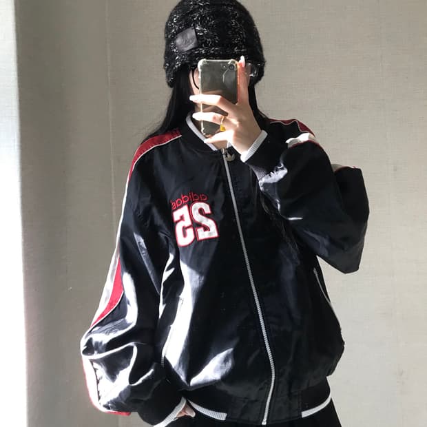 아디다스 올드스쿨 빅로고 바시티자켓