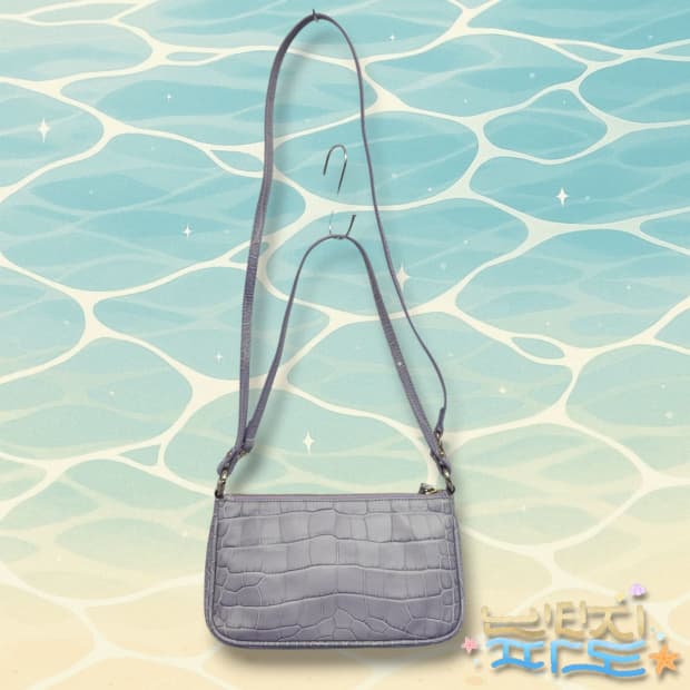 새제품 앤아더스토리즈 퍼플라벤더 바게트 토트 숄더백