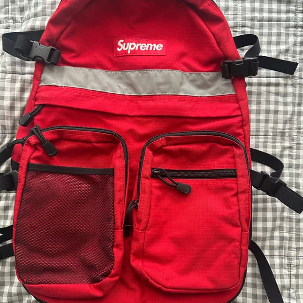 14FW 슈프림 하이비스 백팩 레드