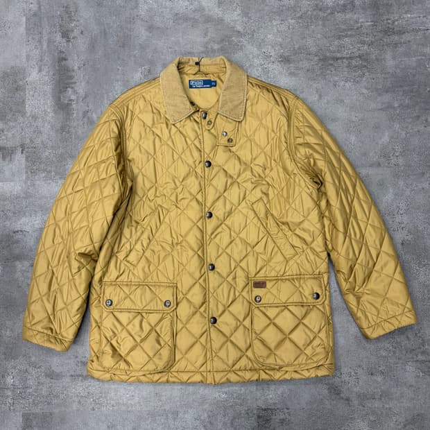 폴로 랄프로렌 퀼팅 자켓 카키골드