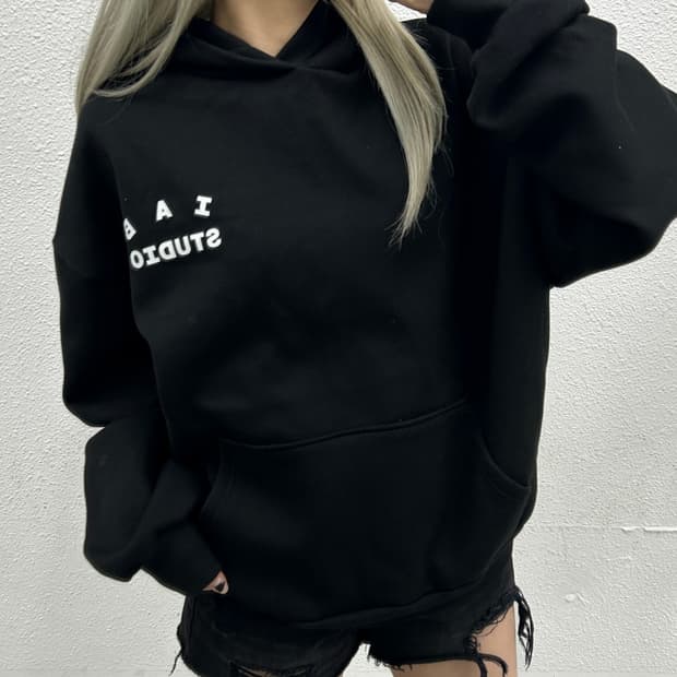 아이앱스튜디오 로고 블랙 후드 XL