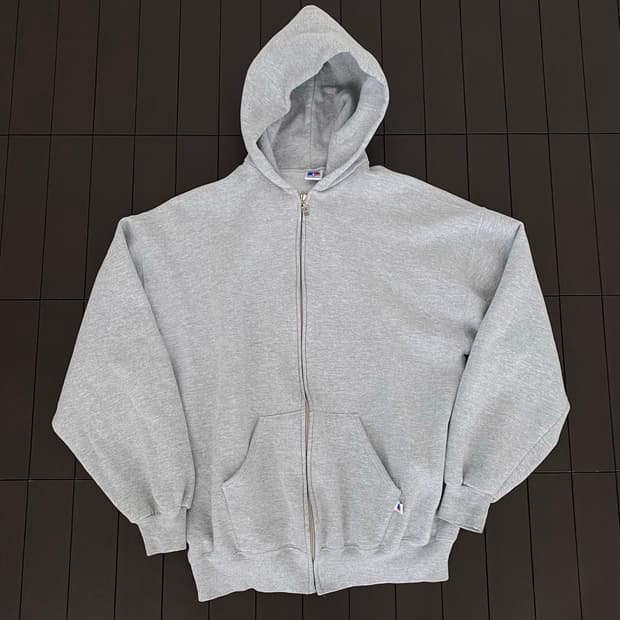 (XL) 90s 러셀 후드집업 그레이